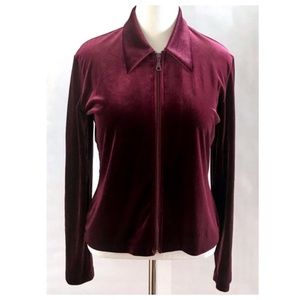 Preview International Cranberry Velvet Jacket